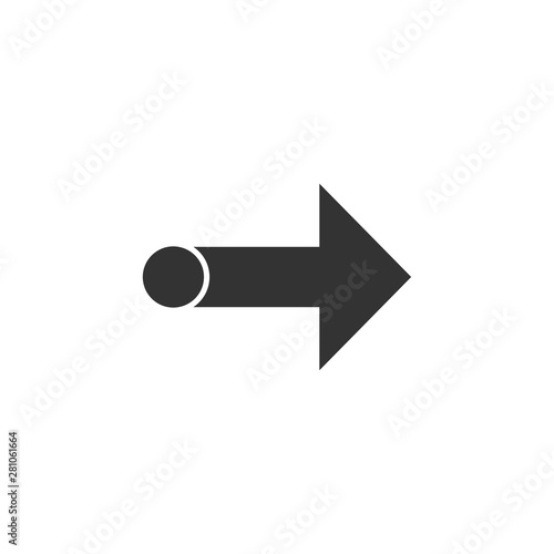 Arrow, forward icon. Vector illustration, flat design.