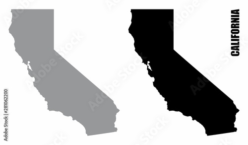 California silhouette maps