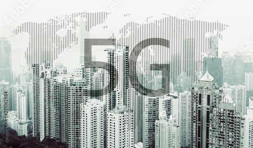 Photography 5G wireless network internet mobile concept