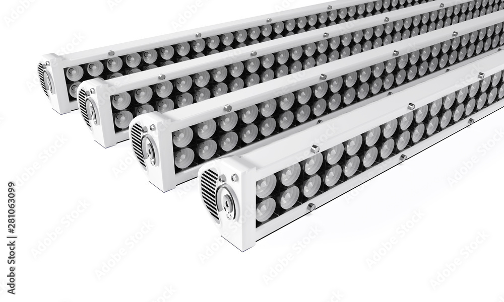 fluorescent lamp 3d render on a white background fluorescent lamp 3d render on a white background