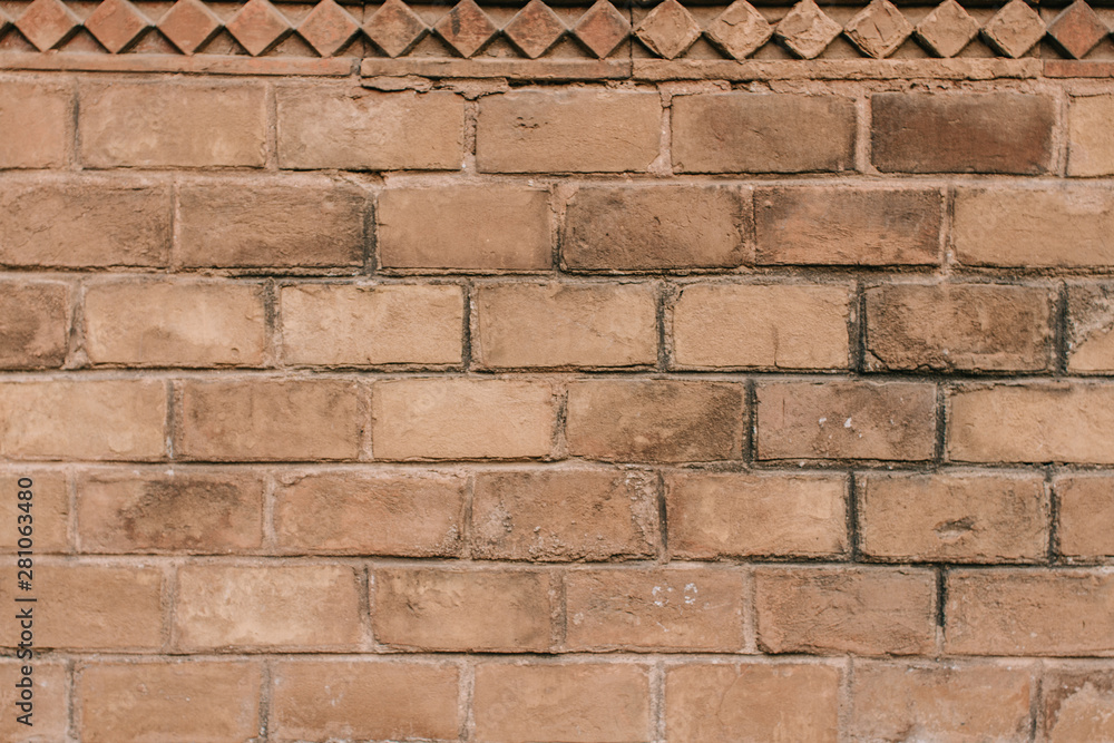 Obraz premium old red brick wall background