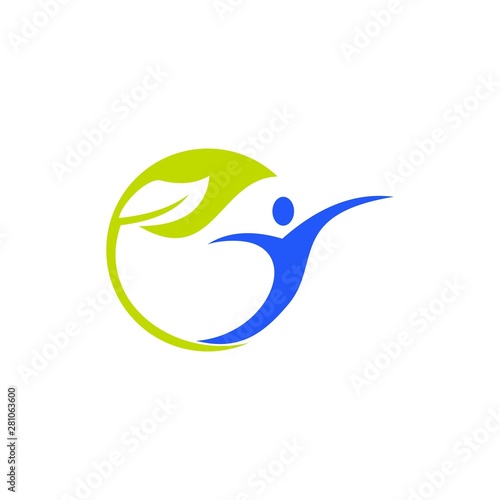 green leaf ecology nature element with people