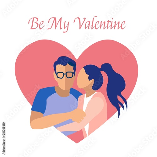 Be My Valentine Creative Holiday Greeting Card