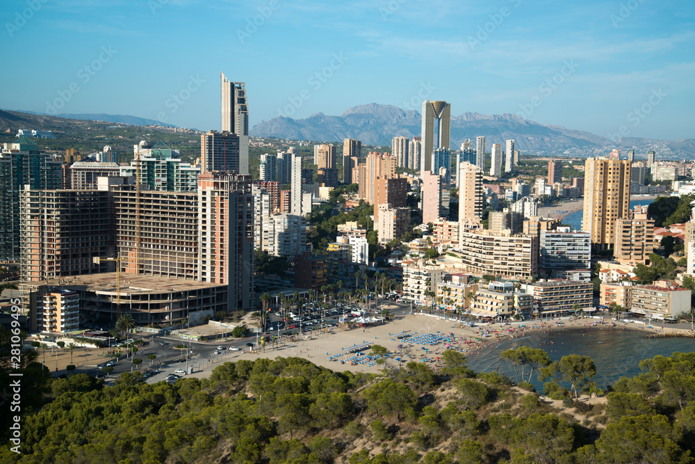 Fototapeta premium Downtown of Benidorm, Spain
