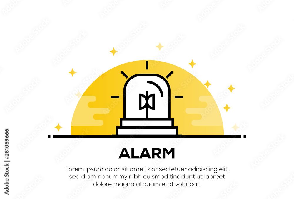 ALARM ICON CONCEPT ALARM ICON CONCEPT