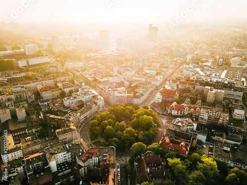 Katowice Śródmieście Panorama z powietrza (wschód)