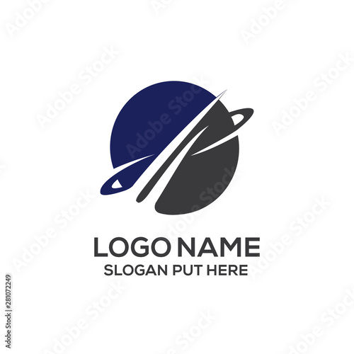 Planet logo vector design template