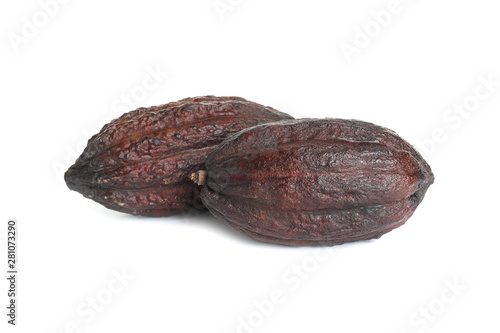 Wallpaper Mural Whole tropical cocoa pods isolated on white Torontodigital.ca