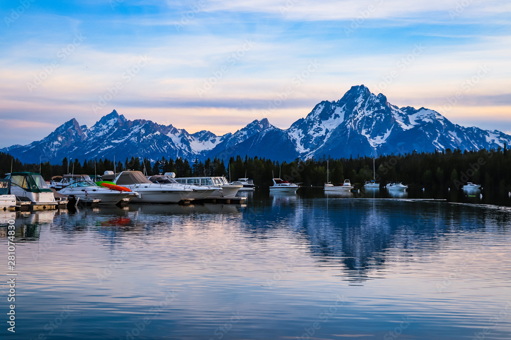 Tranquility by the lake at Grand Teton National Park 