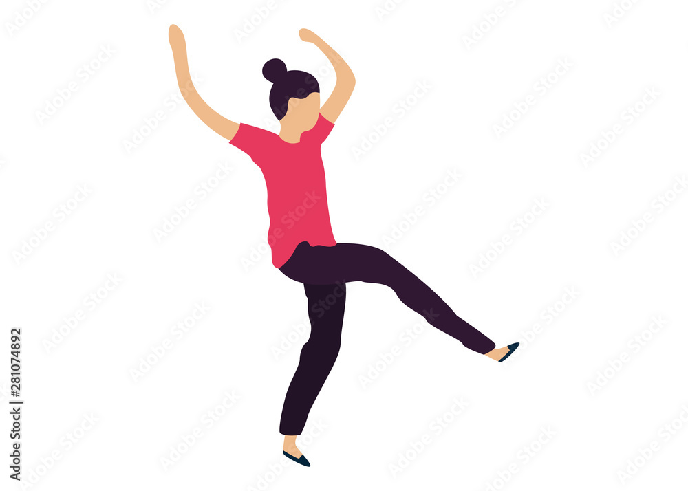 Vector isolated dancing woman. Dancing woman - Vector Vector isolated dancing woman. Dancing woman - Vector