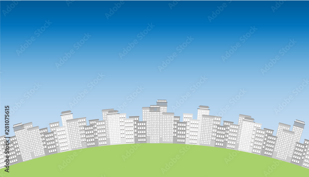ビル群と空の背景イラスト素材 Stock Illustration Adobe Stock ビル群と空の背景イラスト素材 Stock Illustration Adobe Stock