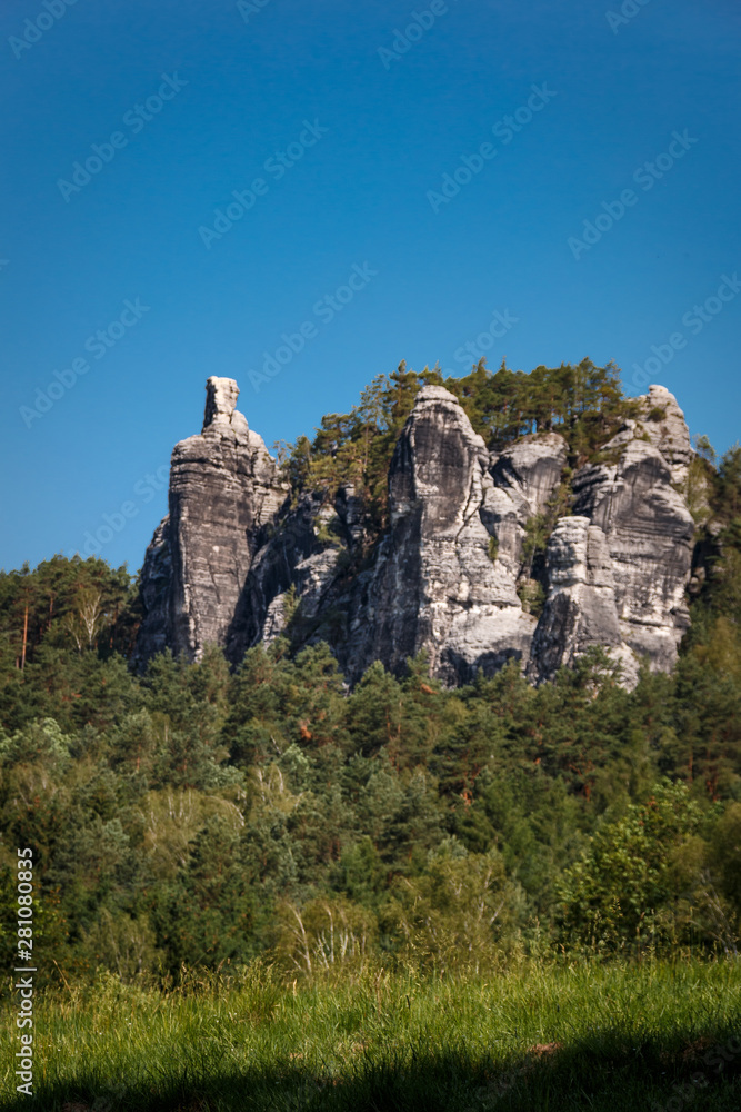 Felsformation im Elbsandsteingebirge in der Sächsische Schweiz