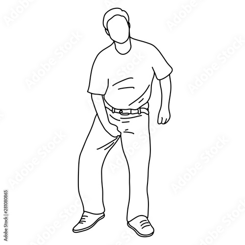 Valokuva man itching caused by fungus in the underwear vector illustration sketch doodle