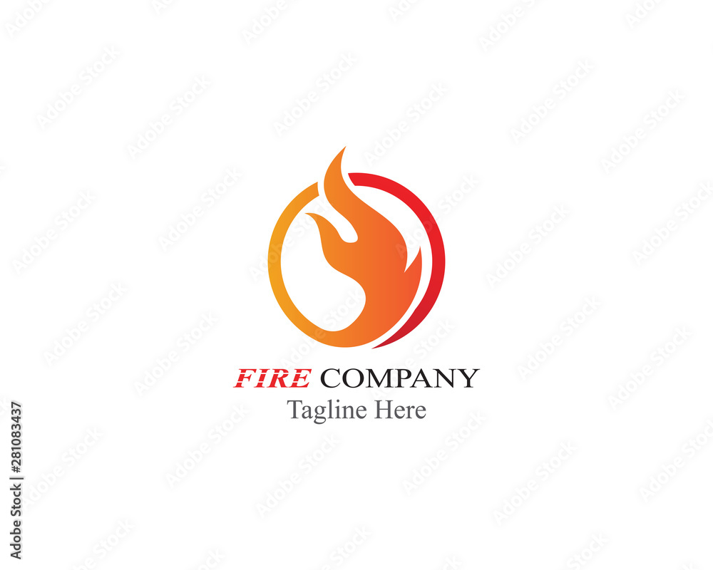 Fire Flame logo illustration vector design Fire Flame logo illustration vector design