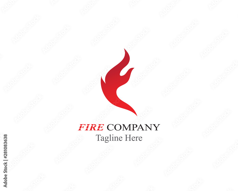 Obraz premium Fire Flame logo illustration vector design