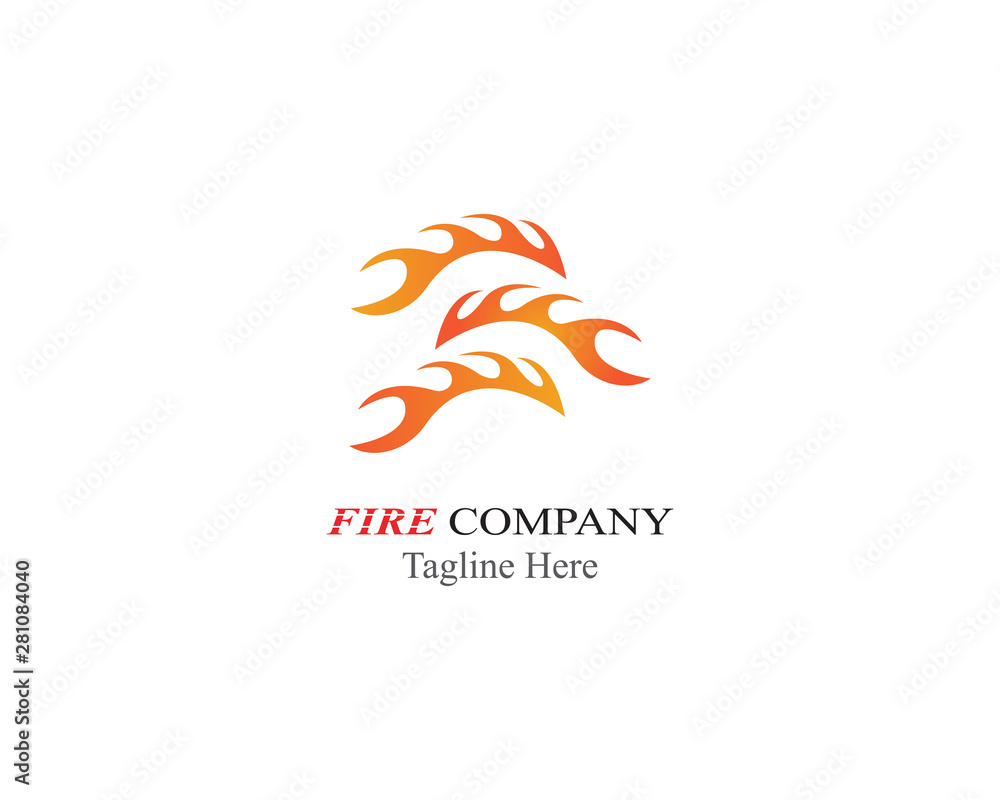 Obraz premium Fire Flame logo illustration vector design