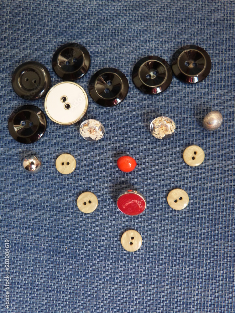 Colored buttons on a blue background. Colored buttons on a blue background.