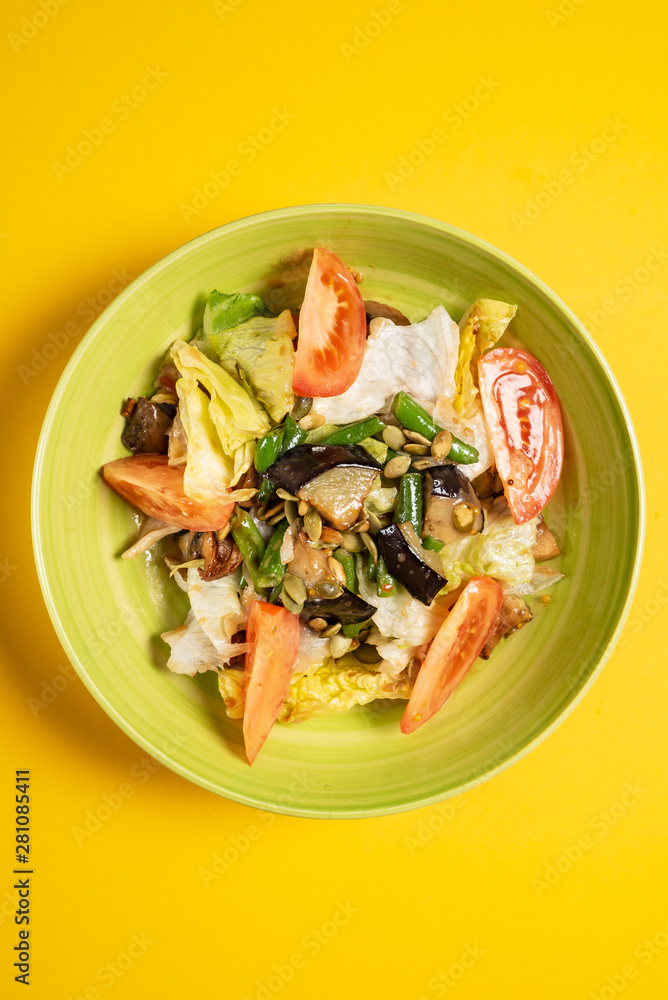 salad with eggplant and mushrooms salad with eggplant and mushrooms