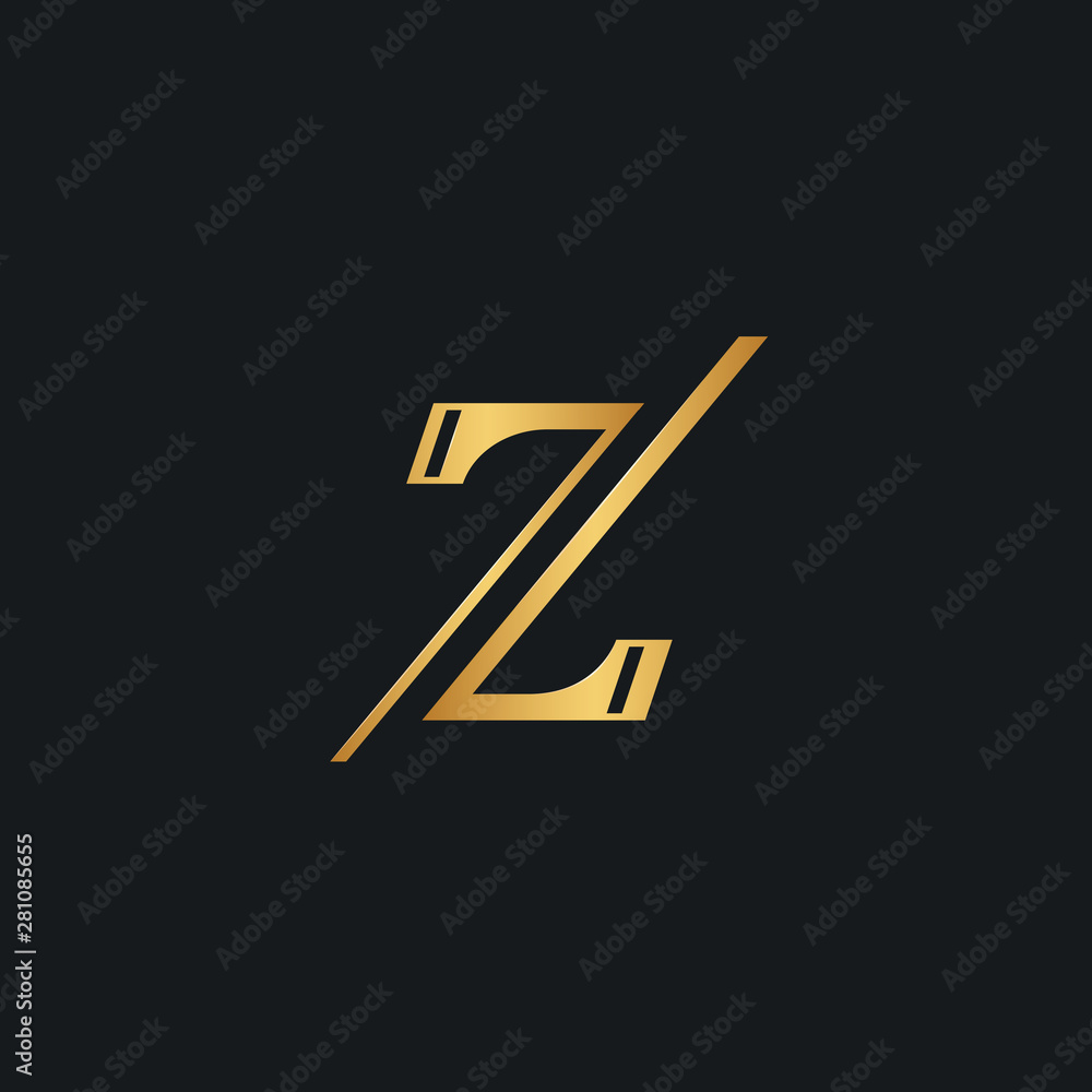 Elegant z letter, double 7 number logo icon Elegant z letter, double 7 number logo icon