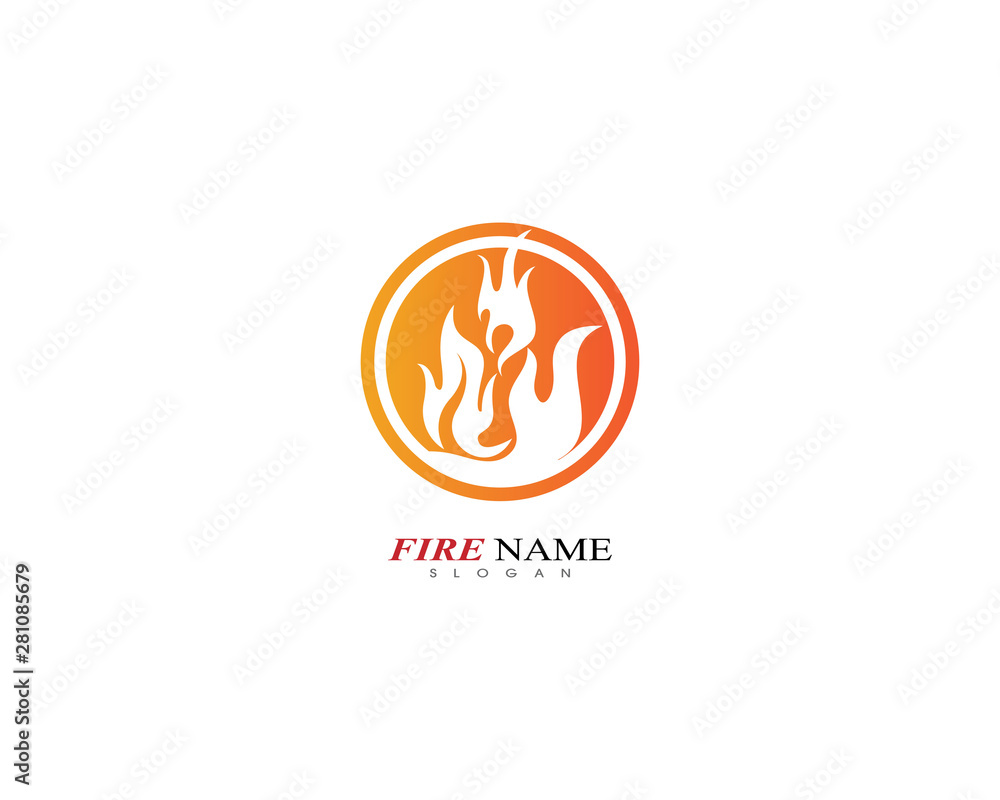 Fire flame logo template icon Fire flame logo template icon