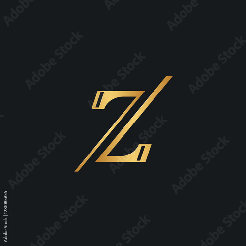 Elegant z letter, double 7 number logo icon