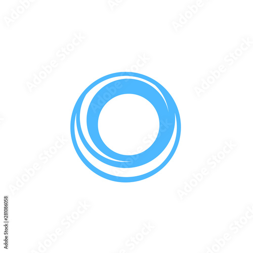 abstract blue cirlce logo icon