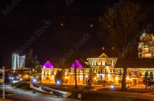 Beautiful night illumination in Minsk