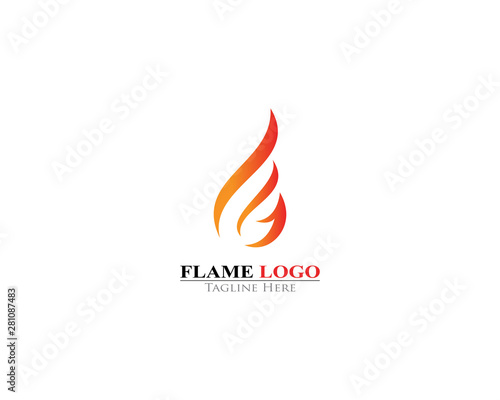 Fire Flame logo template icon design