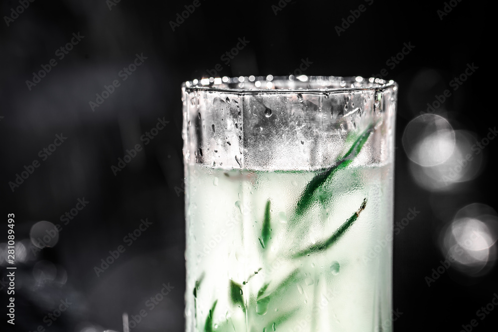 Summer lemonades under splashes of water Summer lemonades under splashes of water