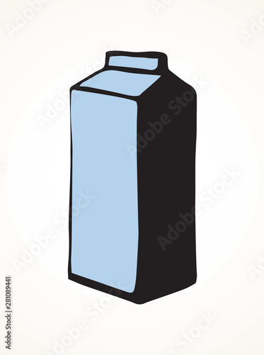 Carton milk packaging. Vector drawing