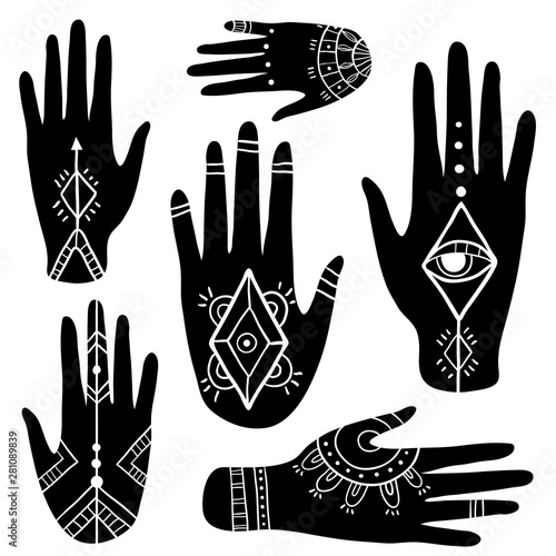Ethnic set with hands
