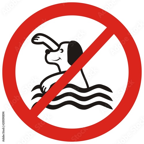 swimming dog, frame , vector icon