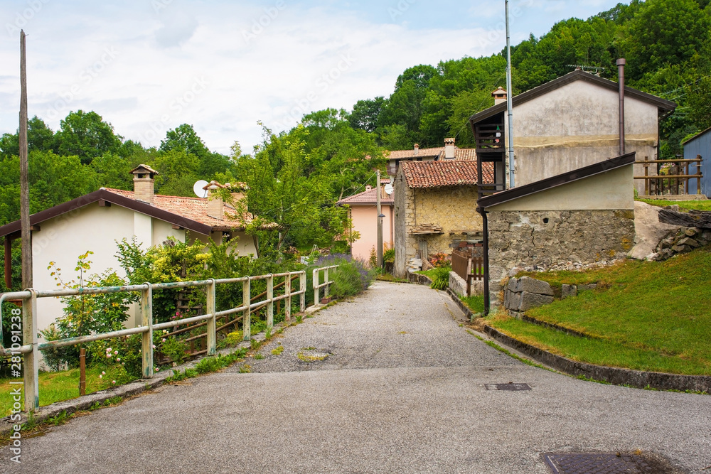 The small historic hill village of Porzus in Friuli-Venezia Giulia, north east Italy