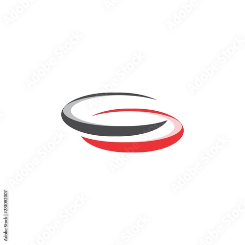 Letter CD 3D logo design vector