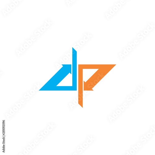 Free Download Letter dp with up and down arrow logo design vector - GFXLoad