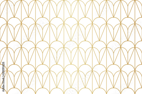 Classic art deco seamless pattern. Geometric stylish ornament. Vector antique texture.