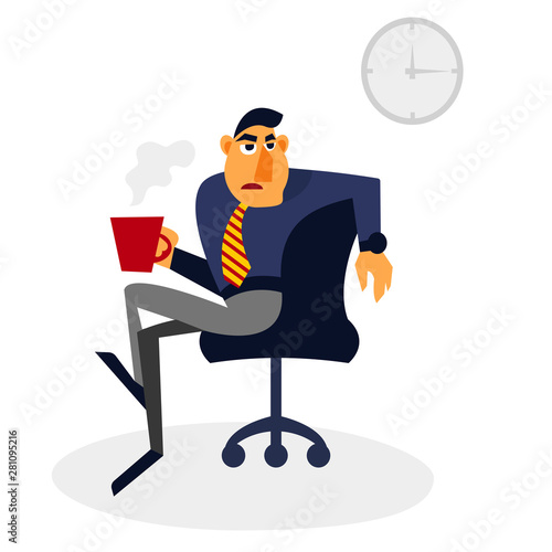 Office manager with a cup of coffee.