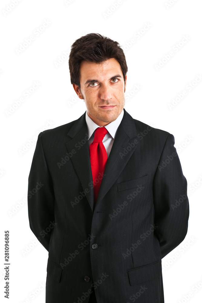 Young manager portrait isolated on white Young manager portrait isolated on white