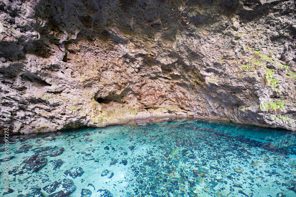 Los Tres Ojos - series of three lakes located in limestone cave in Santo Domingo, Dominican Republic
