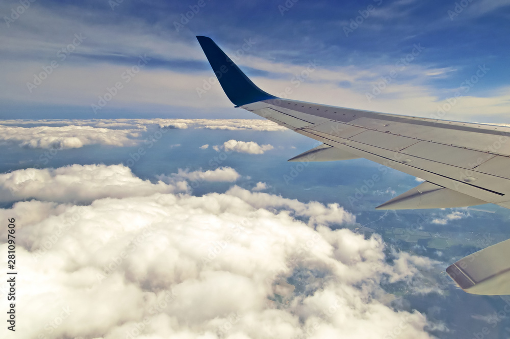 The view from the plane of the cloud over Italy, Europe The view from the plane of the cloud over Italy, Europe