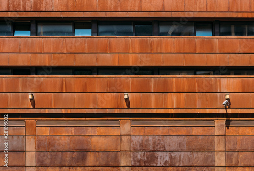 Building with rusty facade