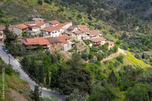 Mountain village of Lazania in Cyprus