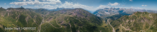 Panoramic view of Pyrinees Mountain Range photo