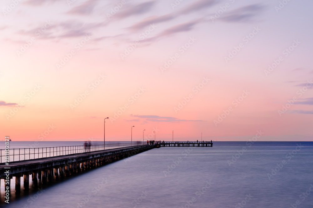 Rye Jetty at sunset in winter in Victoria, Australia Rye Jetty at sunset in winter in Victoria, Australia