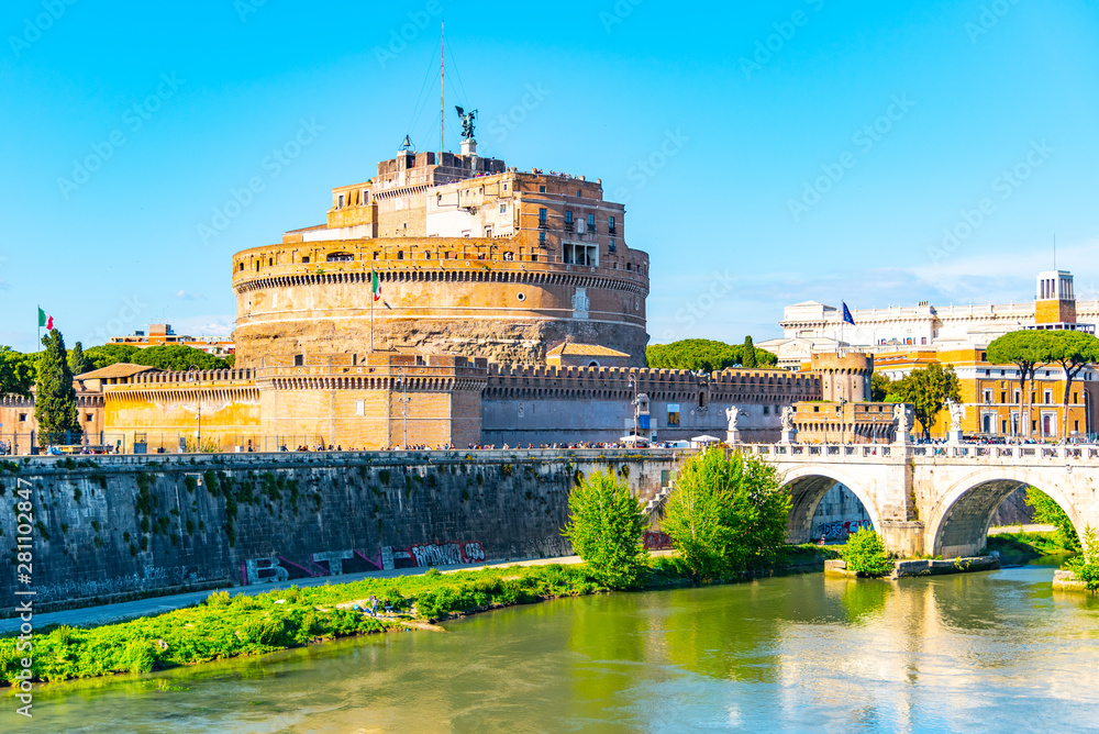 Castel Sant'Angelo, Angels Castle, in Rome, Italy.