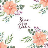 Save the date invitation vector design