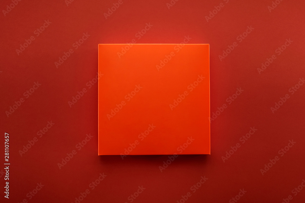 Orange box against orange background Orange box against orange background