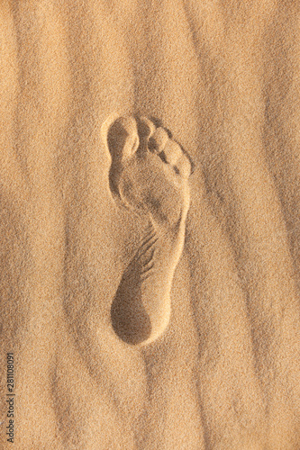 Footprint on sand