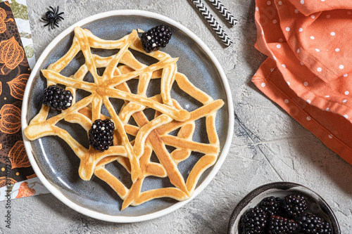 Spider web pancakes photo