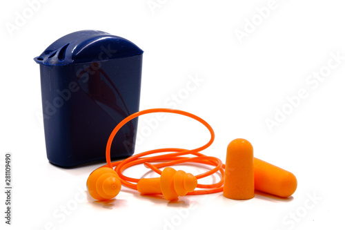 ear plugs isolated in white background